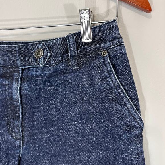 Talbots Midrise Stretch Dark Blue Cotton Spandex Denim Bermuda Jean Shorts Sz 4 - Picture 4 of 4